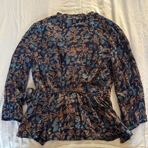 Lucky Brand Floral wrap blouse